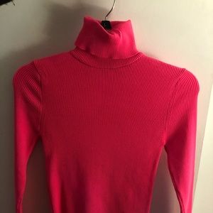 Neon Pink Zara longsleeve turtleneck